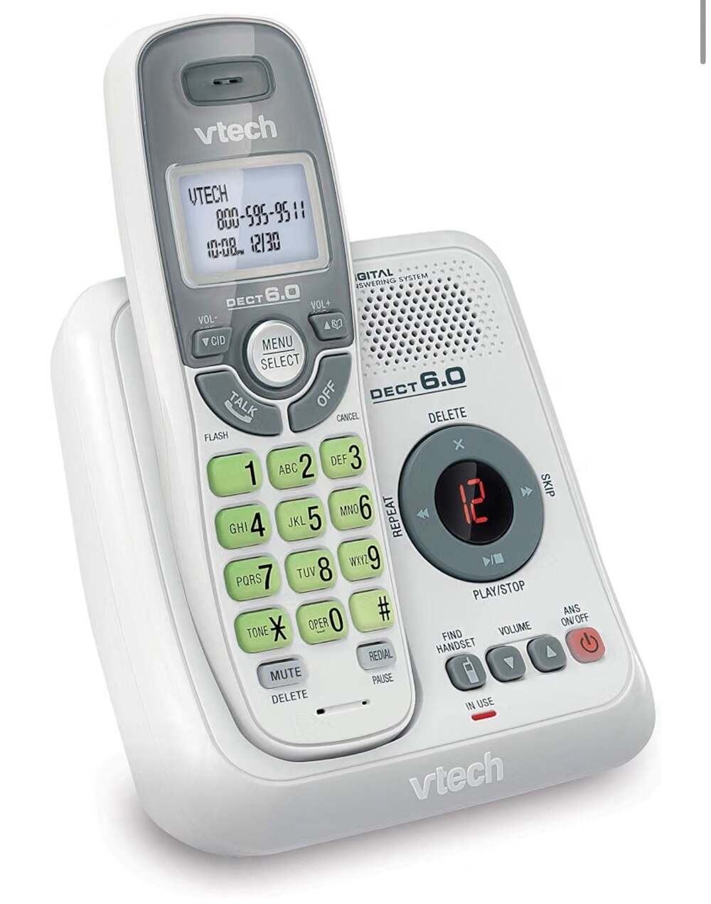 VTech CS6124 DECT 6.0 Cordless Phone with Answering System and Caller ID/Call Wa